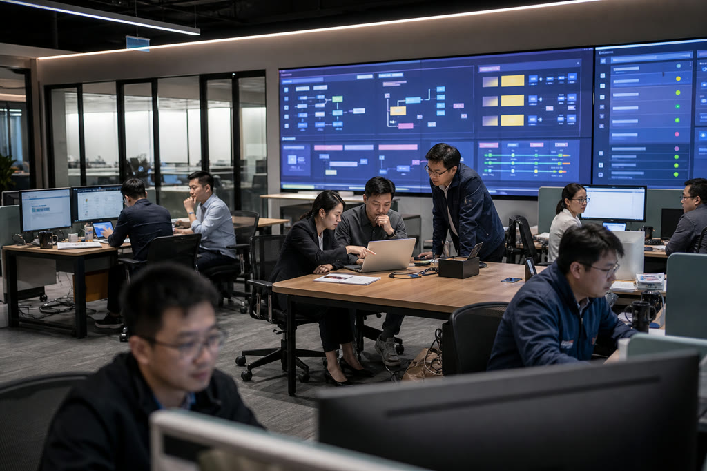 企业AI落地｜业务流程智能协作场景示意图